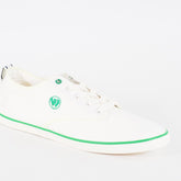 Mens FILA Wimbledon 1911 White Green Lace Up Sports Tennis Canvas Trainers